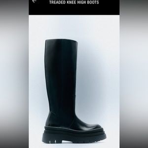 Zara Knee High Boots Size 6